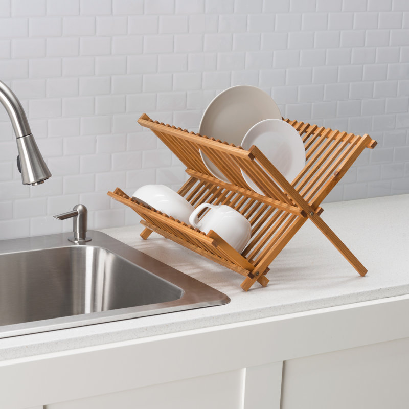 Home Basics Wood Dish Rack & Reviews Wayfair